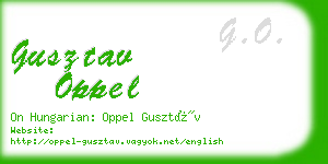 gusztav oppel business card